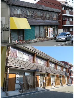 上は改修前、下が改修後。一変という言葉通りの仕上がりである