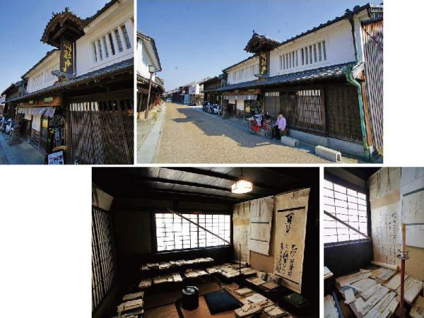 ▲現在の深川屋の建物は火災による焼失を受けて天明4(1784)年に建て替えられたもので、築230年余。1階は『すり上げ戸』、2階は『真壁(しんかべ)』という関宿の伝統的建造物の特徴を残している。2階の看板は、京都側から見ると漢字、江戸側から見ると平仮名で書かれているため、旅人たちが東西の方向を確認するときの目印になっていたそうだ。また、深川屋の書庫・倉庫には歴史研究資料としても大変貴重な文献や当時の道具などが多数残されており、研究者たちにとって“お宝の山”となっている