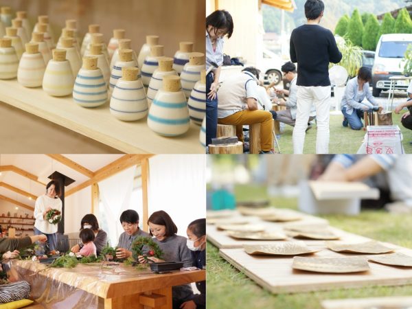 岐阜県八百津津町へ移住した建築家の自宅ワークショップ。参加者は田舎でのひと時を、建築家一家は来客の非日常を楽しみにしているという