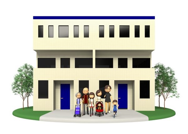 二世帯住宅は、おもに「部分共有型」「完全共有型」「完全分離型」の3種類があるが、<BR />すべてが「小規模宅地等の特例」の対象となる