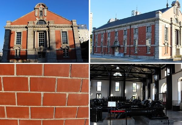 建物内の黒い鉄骨は耐震補強によるもの。また、イギリス積と呼ばれる方法で積まれたレンガの目地にも特徴が。東京駅丸の内駅舎にも採用されている、覆輪(ふくりん)目地で、施工が難しく、現在ではあまり見ることができないという。建物の北面の壁には、戦争による被災を補修した跡がそのまま残されており、歴史を感じる