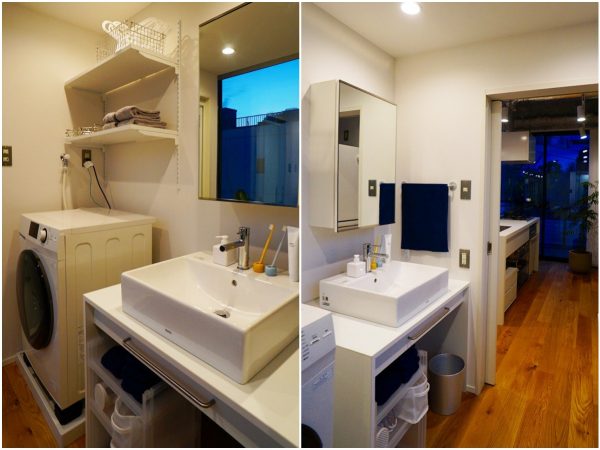 ▲キッチンや洗面台の下の収納スペースも『扉』はあえて設置せずオープンに。『無印良品』のシステム収納を使って自分好みにカスタマイズできる。住む人にとっては暮らしやすく、『無印良品』にとっても新規顧客の獲得につながるため、双方由しの構図だ