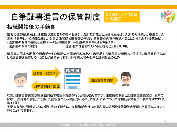 司法書士村山澄江事務所 代表 司法書士村山澄江氏作成のセミナー資料より抜粋