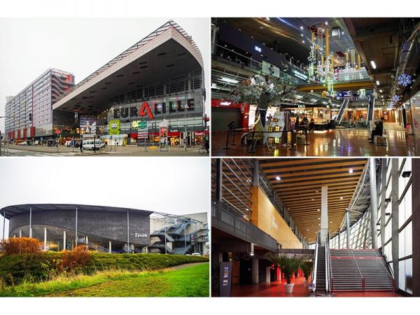 上2点/ユーラリール・センター(ジャン・ヌーヴェル、1994年)</br>下2点/コングレスポ(OMA、1994年)