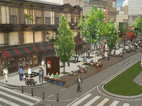 ミナミ御堂筋の会のメンバー。右から2人目が中塚氏