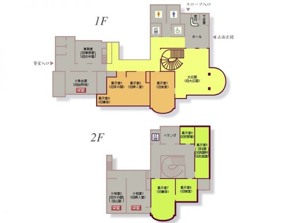 明治から大正期にかけて人気だった住宅メーカー「あめりか屋」の設計。名古屋地区に現存する同社の作品としては二葉館が唯一とされる。洋館の和室部分以外は名古屋市に建物が寄付されたときには失われており、データをもとに復元された。この洋館部分は当時のアメリカ住宅を原型としたバンガロー様式に基づいたものとされる