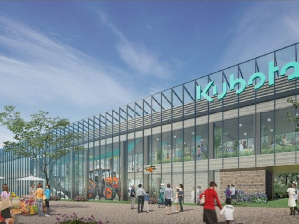 いつでも試合を観戦できる環境にある分譲マンションの完成予想図(右側)