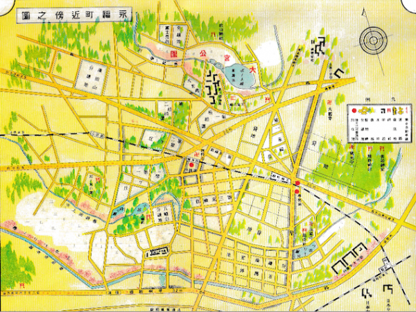 住宅地の分布。善福寺川から神田川を経て玉川上水までの間が開発された 出所:永福町土地共同事務所『永福住宅地の栞』