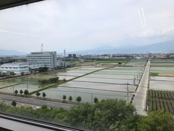 リニア山梨県駅(仮称)建設予定地(提供:甲府市 ※2023年6月撮影)