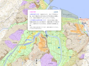 輪島市を地理院地図で見ると「氾濫平野」が広域に広がる(出典:国土地理院「地理院地図」)