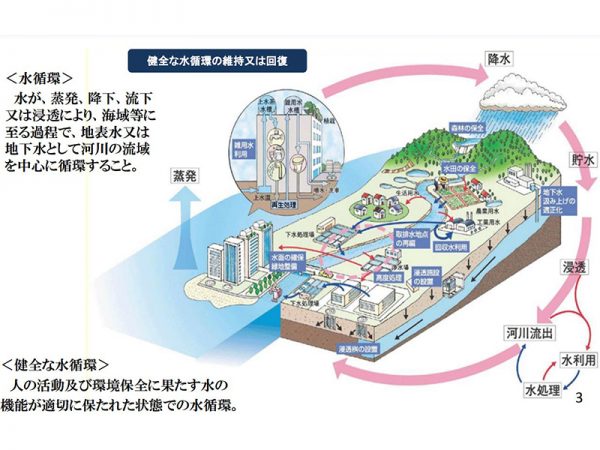 健全な水循環の維持又は回復(※「水循環基本法 水循環基本計画」」内閣官房水循環政策本部事務局 資料より)