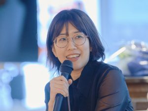 サンカクシャの久保さん。(過去に開催されたイベントの様子)