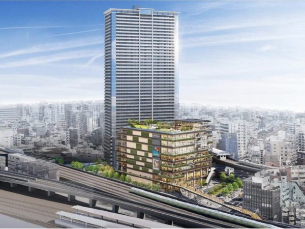 西日暮里駅前地区第一種市街地再開発事業のイメージパース ※出典:東京都報道発表資料「西日暮里駅前地区市街地再開発組合の設立を認可します(2025年1月30日)」