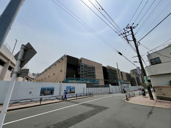 建築工事中の第Ⅰ期エリア(2025年4月中旬撮影)