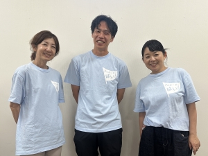 左から、コミュニティナースの大庭栄子さん、森澤海渡さん、東真里子さん