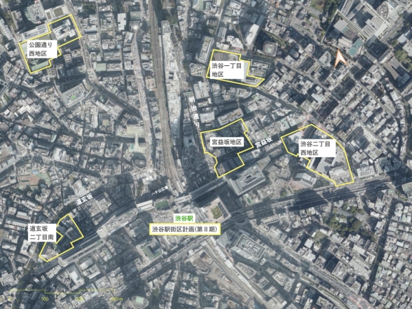 ハチ公広場より渋谷駅方面を撮影 ※2025年9月撮影