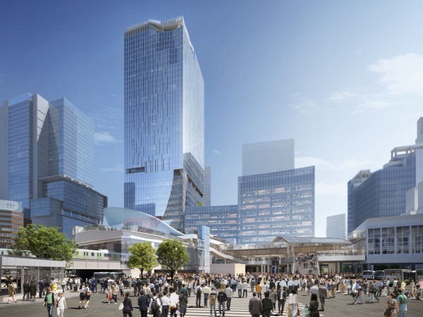 渋谷スクランブルスクエア第Ⅱ期(中央棟・西棟)の工事状況 ※2025年9月撮影