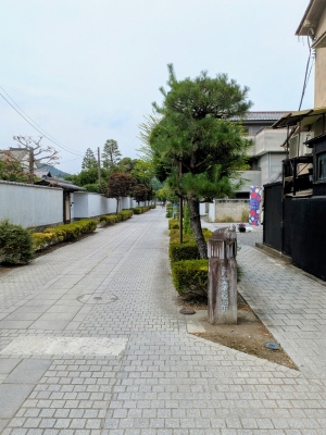 鑁阿寺の裏側も整備が進み、石畳となり風情ある住宅地となっている