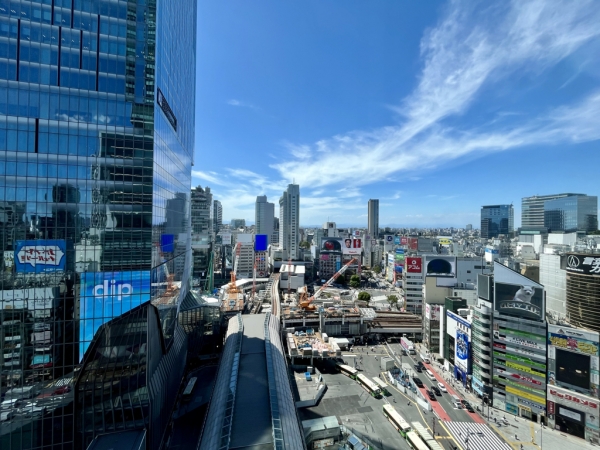 写真 渋谷ヒカリエより渋谷駅街区計画(第Ⅱ期)の状況を撮影 ※2025年9月撮影