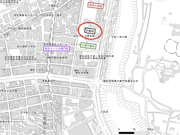 開発地の位置 ※国土地理院地図を一部加工