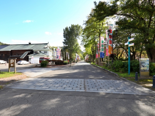 国重要文化財の「康楽館」。1910年(明治43年)、小坂鉱山の厚生施設として誕生した国内最古級の木造芝居小屋で、外観は洋館風、内装は典型的な和風芝居小屋という和洋折衷の造りが特徴。今もなお現役の芝居小屋として春から秋の常打芝居や、毎年恒例の歌舞伎などが公演されている