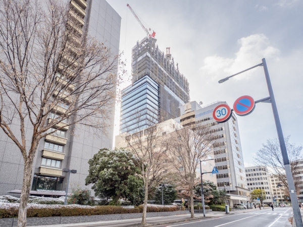 工事中の様子:北東から見たところ(2025年12月撮影)