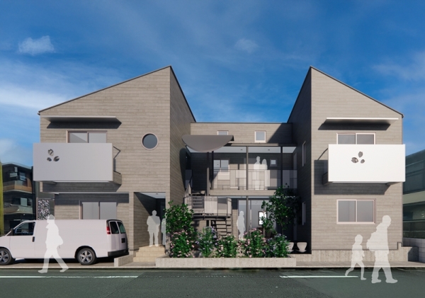 現在計画が進行している高齢単身女性向けのコーポラティブ賃貸住宅チェリーコモンの完成予想図(画像提供/としまち研。完成予想図はイメージであり、実際と異なる場合があります)