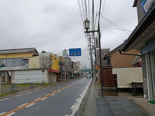 JR久留里駅周辺、国道465号旧道(筆者撮影)