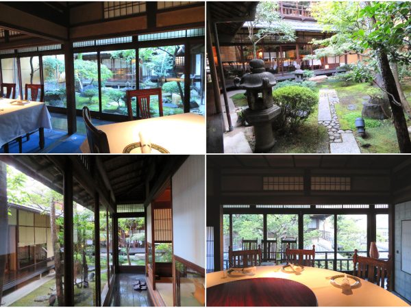 庭を囲んだ各室の様子。どの部屋で食事をしても緑が楽しめ、味わいも深くなるはずだ