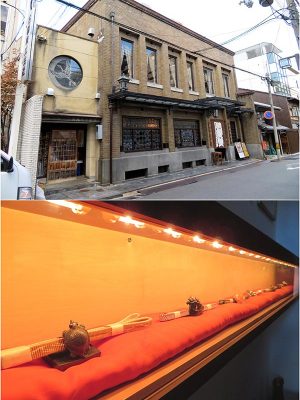 上／左側の扉がある部分が改装時に作られた厨房　下／これが『ぽっちり』。凝った品が多い