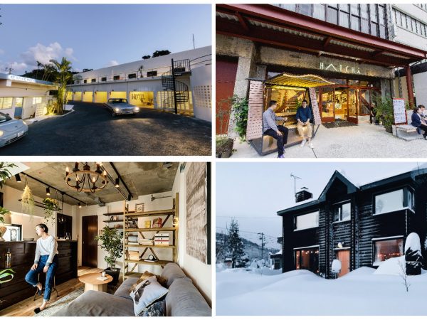 最後に自分がその場に行ってみたいと思った作品を。左上から沖縄の宿泊施設、開放感あふれるデザインモーテル SPICE MOTEL OKINAWA、同じく金沢の宿泊施設で北陸ツーリズムを生む地域密着型ホテル「HATCHi金沢」、右下は北海道の“高品質低空飛行”に暮らす家〈暮らしかた冒険家 札幌の家>、東京の賃貸住宅、「ただいま」より、「いらっしゃい」が似合うカフェ部屋ライフ 