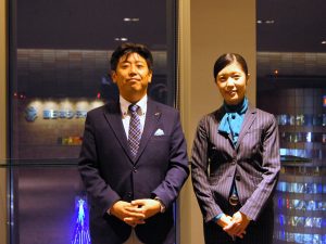 左から「We Love天神協議会」の小林 誠さんと「博多まちづくり推進協議会」の谷川 麻裕子さん