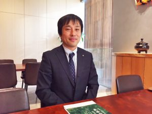 ▲『熱田の杜 最勝殿』の田中大輔所長