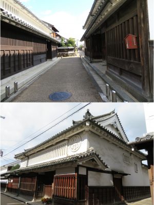 上の写真右が今西家住宅。土間で今でいう裁判が行われていたそうで、土間上部には牢があったという。下は重要文化財の豊田家住宅。寛文2年（1662年）の建物