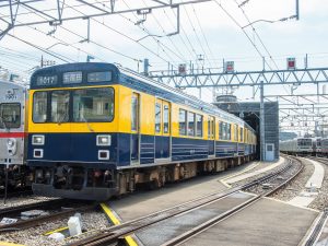 昭和20年代に池上線と目蒲線を走っていた、復刻デザインの「きになる電車」。2016年3月に運航開始。提供／東急電鉄