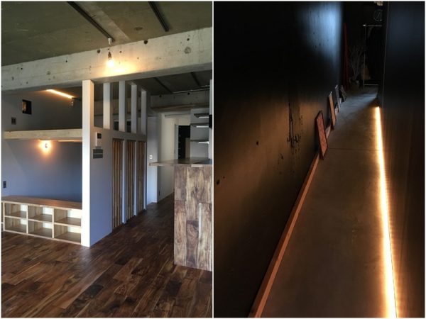 築37年のマンションをリノベーションしたA氏邸。たくさんの間仕切りやドアがあった3LDKから通風や採光に配慮した</br>1LDKに間取りを変更。家中の床をすべてフラット化することで、ルンバを使って床全面を掃除できるようにした