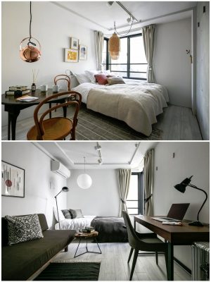 上はカップルを想定した部屋、下はビジネスユースを想定したもの。広さはほぼ同じだが、印象はだいぶ違う