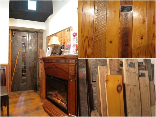 小山製材木材の三軒茶屋ショールーム。ヴィンテージウッドの味わいや魅力を体感できるほか、</br>床や壁、ドアの面材などの施工例も見学できる。</br>「こだわる方は素材はもちろんですが、建物のあった場所や築年数などにもトコトンこだわります」（坪野谷さん）
