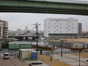 中川運河の堀止め周辺には緑地が整備され、水辺に美しい景色が広がる市民の新たな憩いの場になる