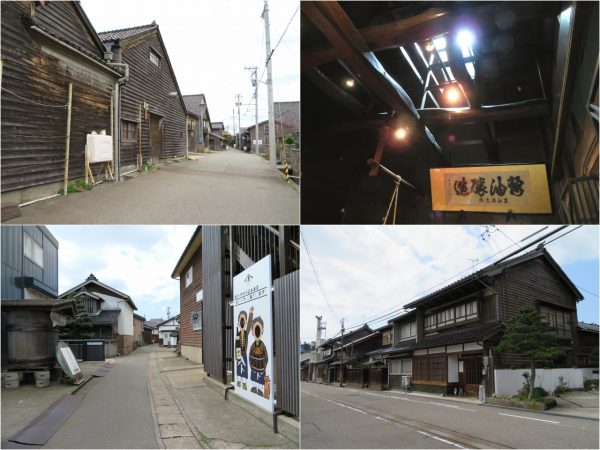 市内、海沿いのまち大野は醤油の産地で、この地にも醤油蔵を中心に歴史ある建物が並ぶ。市中心部からはバスで30分ほど