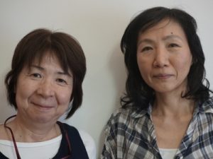 理事の長福洋子さんと事務局スタッフの秀衡靖代さん