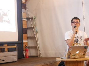 『シェアリングエコノミーが作る未来のライフスタイル。 「移動」と「シェア」から始まる新しいコミュニティづくり』と題したセミナーで登壇する佐別当 隆志氏