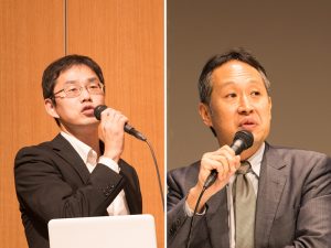 事例紹介をされる、左：石松氏、右：谷田部氏