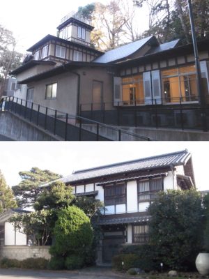 木内ギャラリー（上）と式場邸（下）