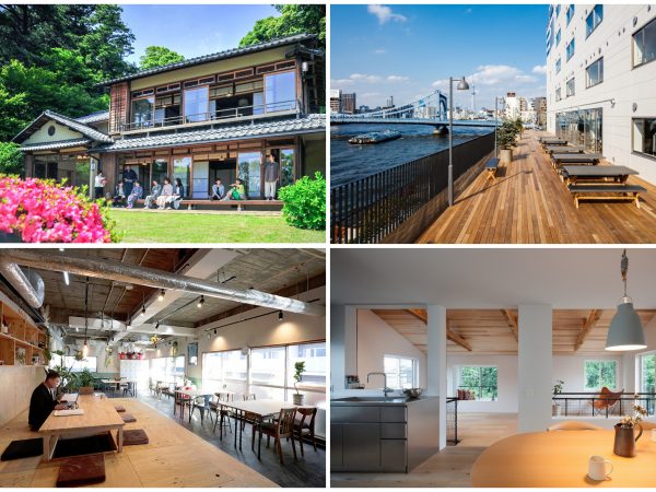 左上から時計回りに陽明館、LYURO東京清澄、代沢の家、unico