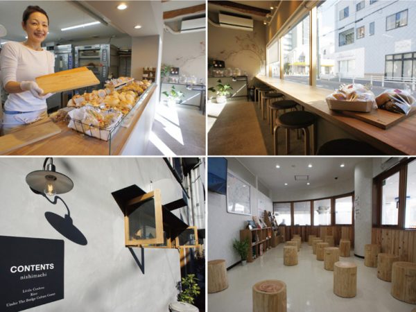 豊田市駅界隈の空き家をリノベーションし、ベーカリー・カフェ・地元ロックバンドの活動拠点がシェアする施設『CONTENTS nishimachi（コンテンツニシマチ）』や、豊田市駅のバス待合所でも豊田市産材がふんだんに使われている