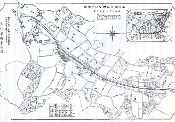 玉川学園の初期の地図