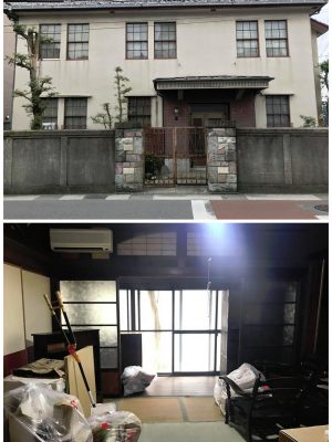 改修以前の様子。壁が無くなるだけで印象が大きく変わることが分かる。施工には2000万円ほどかかったそうだ（この２点、松田氏提供）