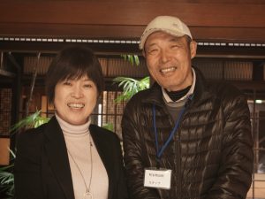 大和郡山市役所　地域振興課　観光戦略室長の植田早祐美さんと、町屋物語館ガイドの佐藤良士さん