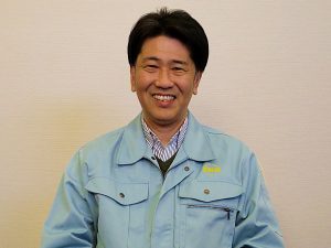 お話を伺った株式会社稲葉製作所　営業部営業企画課の大池健太さん。「さらにバイクを安全に、傷みなどを防ぎながら保管できるガレージを開発していきたいですね。今後の商品にもご期待ください」